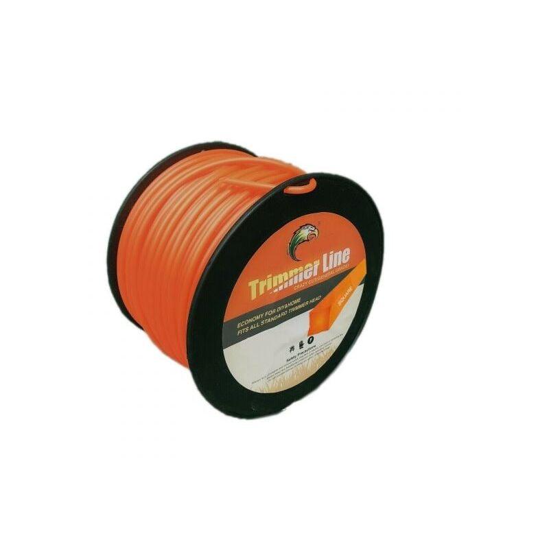 Filo per decespugliatore quadrato 3.0 mm bobina 100mt taglaerba cavo matassa