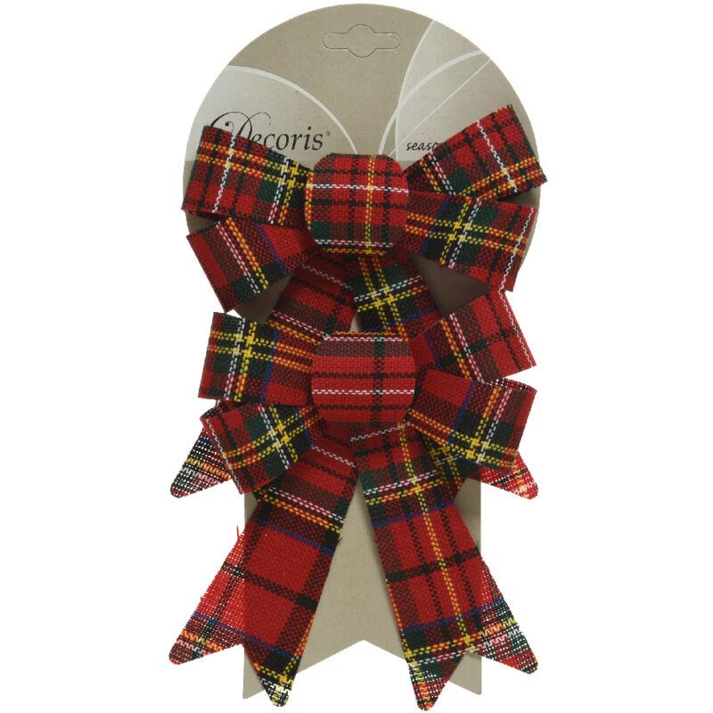 Fiocchi scozzesi per albero 20cm - 2 pz Fiocchi scozzesi per albero 20cm - 2 pz