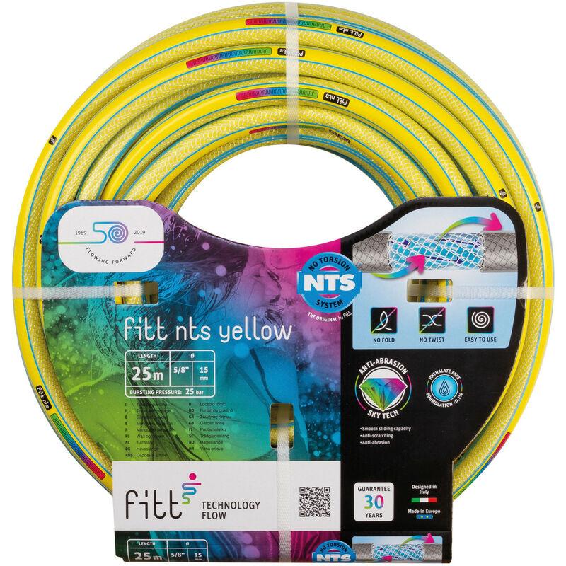 Fitt - nts yellow 5/8 (15 mm) 25m, Tubo per Irrigazione Giardino, Robusto e Malleabile per Uso Intensivo