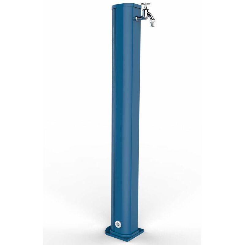 Bricoshop24 - Fontanella in alluminio Blu con Rubinetto Fontana da Campeggio Giardino Piscina
