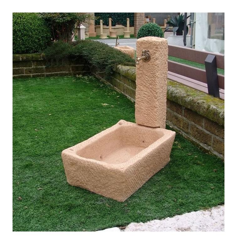 Bonfante - Fontanella In Pietra Ricostruita Vecchio West Tabacco