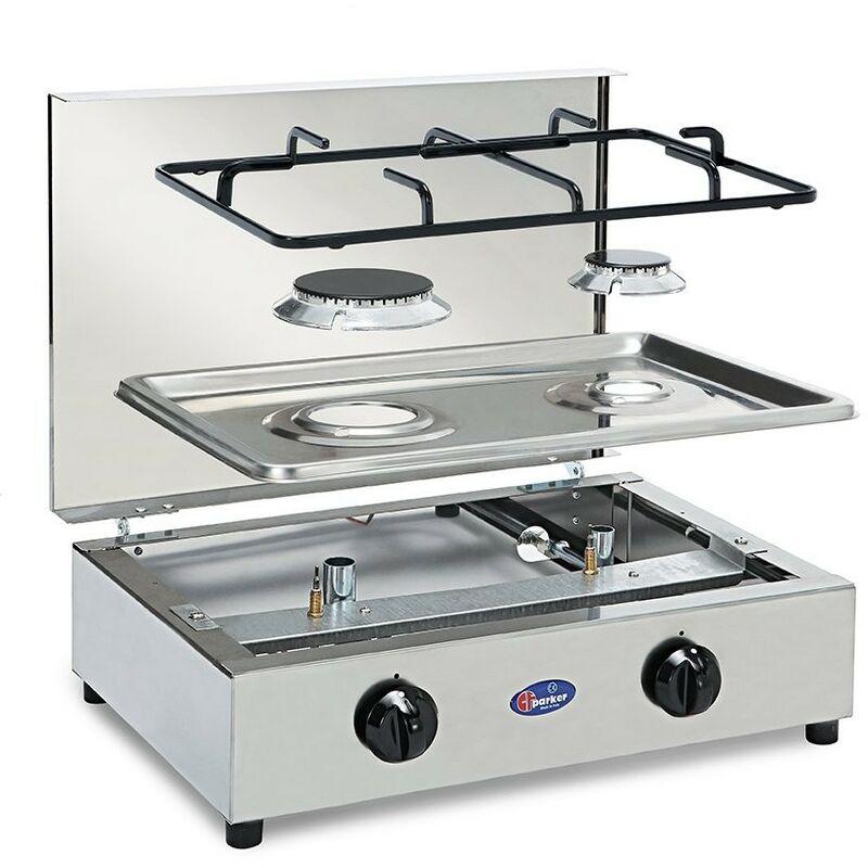 Fornello a gas gpl / metano 2 fuochi con piano estraibile mod. 200ACCGP Gpl Fornello a gas gpl / metano 2 fuochi con piano estraibile mod. 200ACCGP Gpl