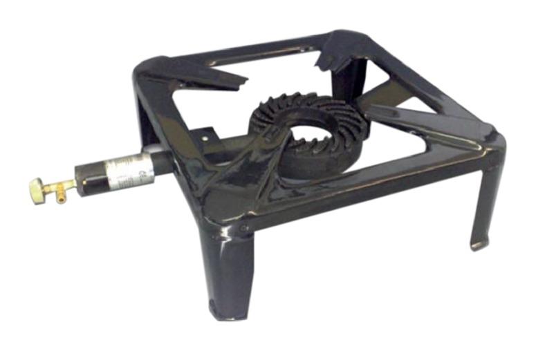 Fornellone a gas 4 piedi 30x30CM Papillon bruciatore in ghisa - fornello
