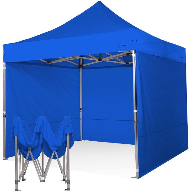 Gazebo 3x3 ultraresistente pieghevole in alluminio con laterali. - BLU - RAY BOT Gazebo 3x3 ultraresistente pieghevole in alluminio con laterali. - BLU - RAY BOT