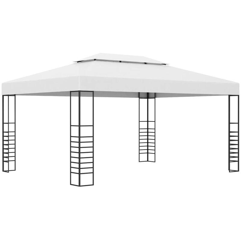 Gazebo da Giardino 4x3x2,7 m Bianco in Acciaio Verniciato - Bianco - Vidaxl Gazebo da Giardino 4x3x2,7 m Bianco in Acciaio Verniciato - Bianco - Vidaxl