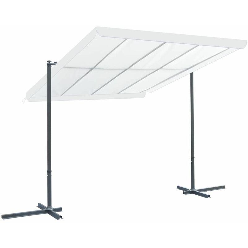 Gazebo con Tetto Mobile Inclinabile 350x250x225 cm Crema - crema - Vidaxl