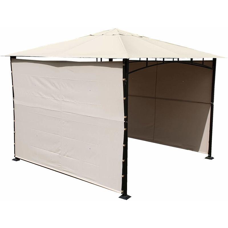 Gazebo Da Giardino 3x3m In Acciaio Telo In Poliestere Kraus Ecrù