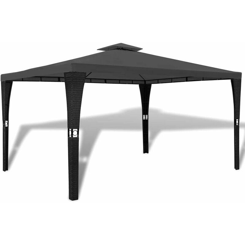 Gazebo con Tetto 3x4 m Grigio Scuro - Grigio - Vidaxl