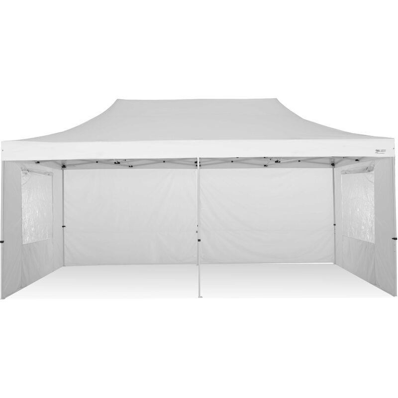 Gazebo Pieghevole 3x6 Ray Bot con laterali finestrati - bianco - bianco