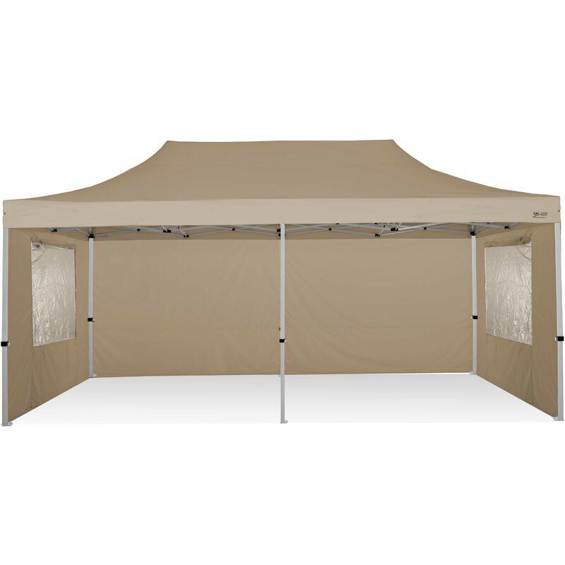 Gazebo Pieghevole 3x6 Ray Bot con laterali finestrati - ecru - ecru