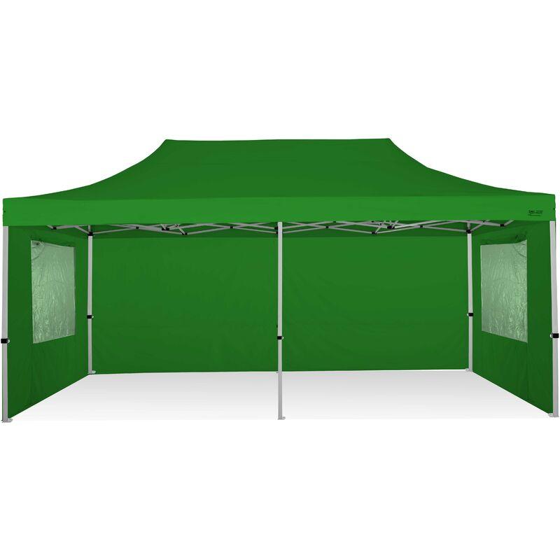 Gazebo Pieghevole 3x6 Ray Bot con laterali finestrati - verde - verde