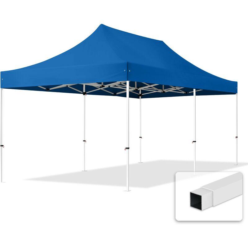 Tendapro.it - Gazebo Pieghevole Giardino 3x6m Telo PES300 Poliestere 100% Impermeabile Padiglione Mercati Sagre bleu