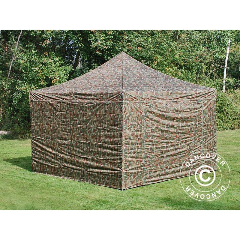 Gazebo pieghevole Gazebo rapido FleXtents PRO 4x4m Camouflage, inclusi 4 fianchi - DANCOVER