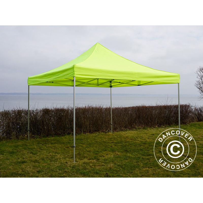Gazebo pieghevole Gazebo rapido FleXtents PRO 4x4m Giallo Fluo/Verde - DANCOVER