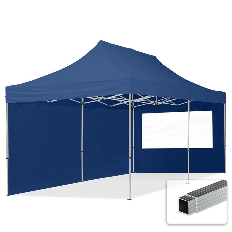 Tendapro.it - Gazebo Pieghevole Giardino 3x6m - 2 laterali Alluminio Telo PES300 100% Impermeabile Padiglione Mercati Sagre blu Tendapro.it - Gazebo Pieghevole Giardino 3x6m - 2 laterali Alluminio Telo PES300 100% Impermeabile Padiglione Mercati Sagre blu