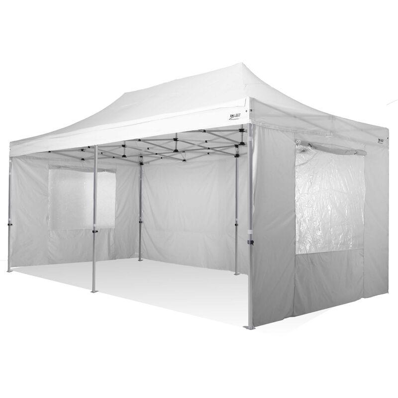 Gazebo rapido 3x6 in alluminio rinforzato con finestre laterali PVC 350g metro. GAZEBO PIEGHEVOLE - BIANCO - RAY BOT