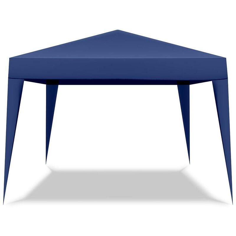 Frankystar - Gazebo richiudibile 3x3 pieghevole a fisarmonica automatico mercato tenda con sacca colore blu