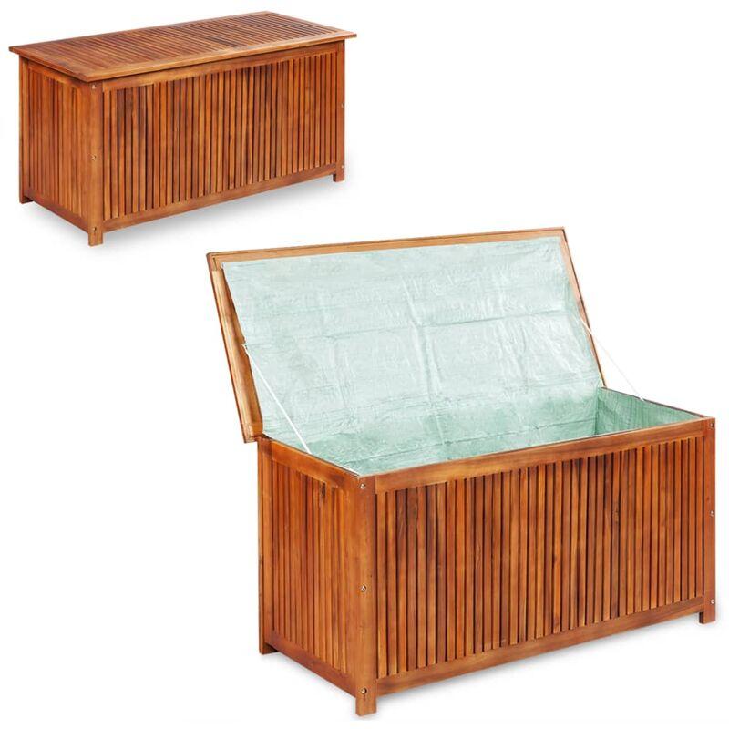 Baule da Giardino 150x50x58 cm in Massello di Acacia VD25803 - Hommoo