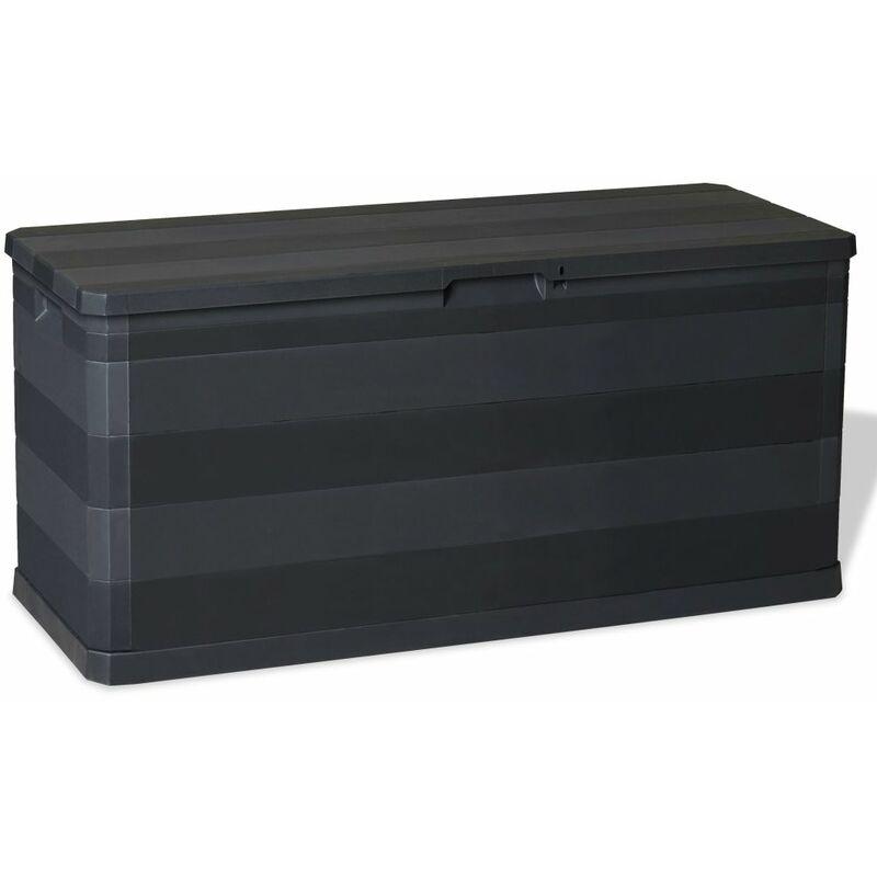 Baule da Giardino Nero 117x45x56 cm VD25571 - Hommoo Baule da Giardino Nero 117x45x56 cm VD25571 - Hommoo