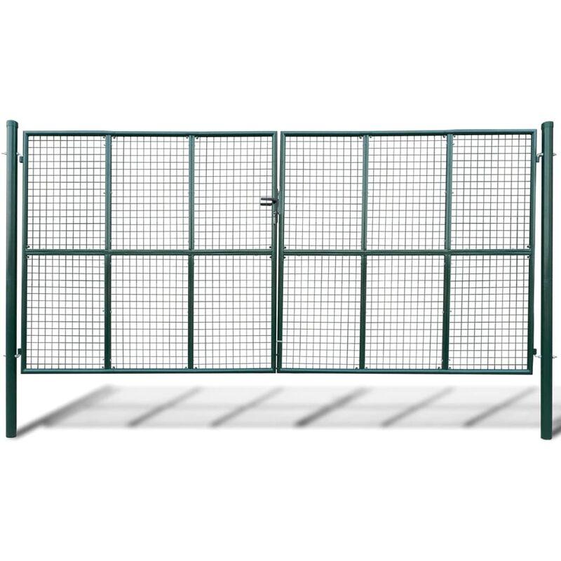 Hommoo Cancello a Rete per Giardino 415 x 225 cm / 400 x 175 cm VD03719