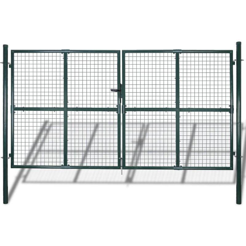 Cancello per Giardino in Rete Metallica 289x175 cm/306x225 cm VD03520 - Hommoo