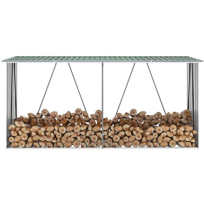 Capannone da Giardino in Acciaio Zincato 330x84x152cm Verde VD45684 - Hommoo