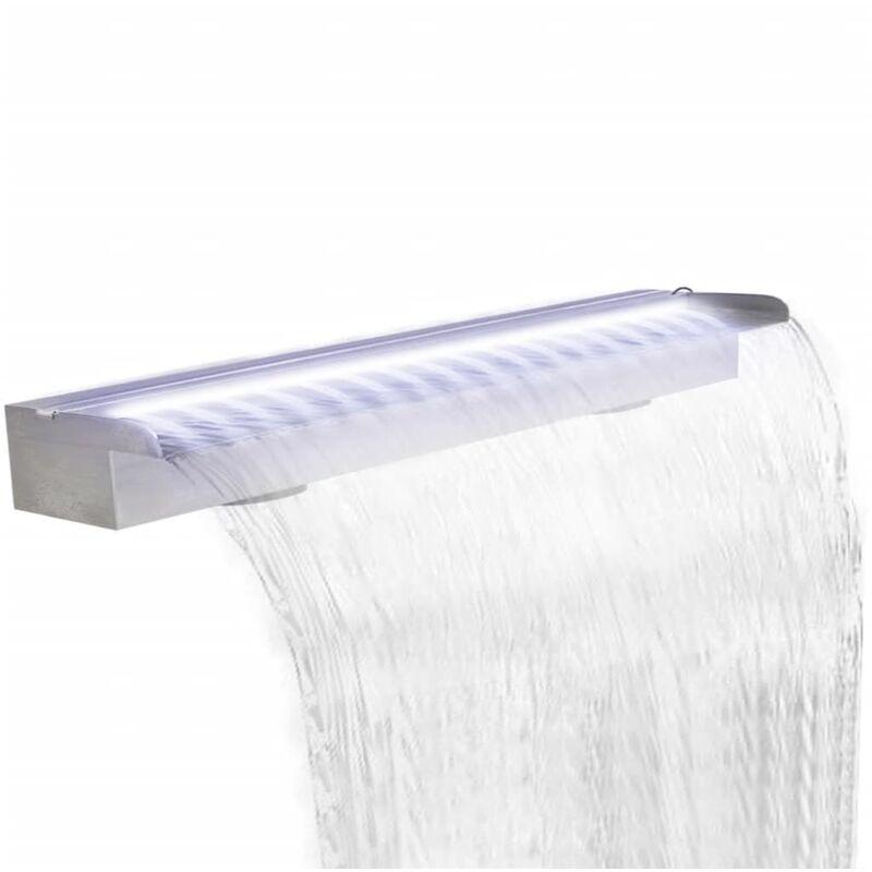 Cascata per Laghetto Rettangolare con LED in Acciaio Inox 150cm VD24227 - Hommoo Cascata per Laghetto Rettangolare con LED in Acciaio Inox 150cm VD24227 - Hommoo