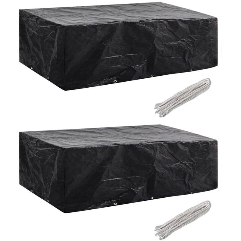 Coperture Arredi Giardino 2pz Polyrattan 10 Occ elli 300x140cm VD20408 - Hommoo Coperture Arredi Giardino 2pz Polyrattan 10 Occ elli 300x140cm VD20408 - Hommoo