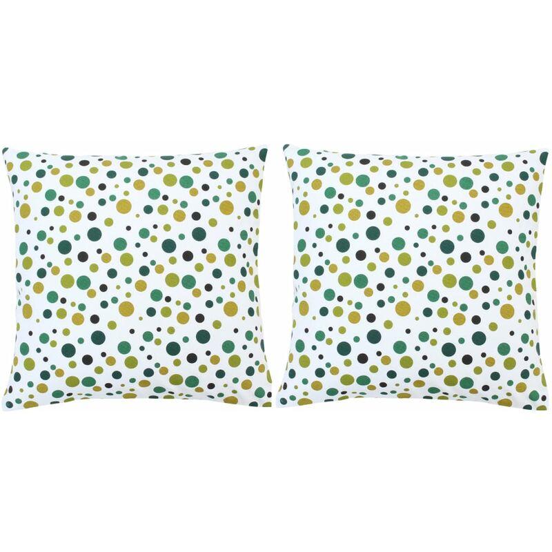Hommoo Cuscini 2 pz con Stampa Verdi 40x40 cm in Cotone VD37290 Hommoo Cuscini 2 pz con Stampa Verdi 40x40 cm in Cotone VD37290