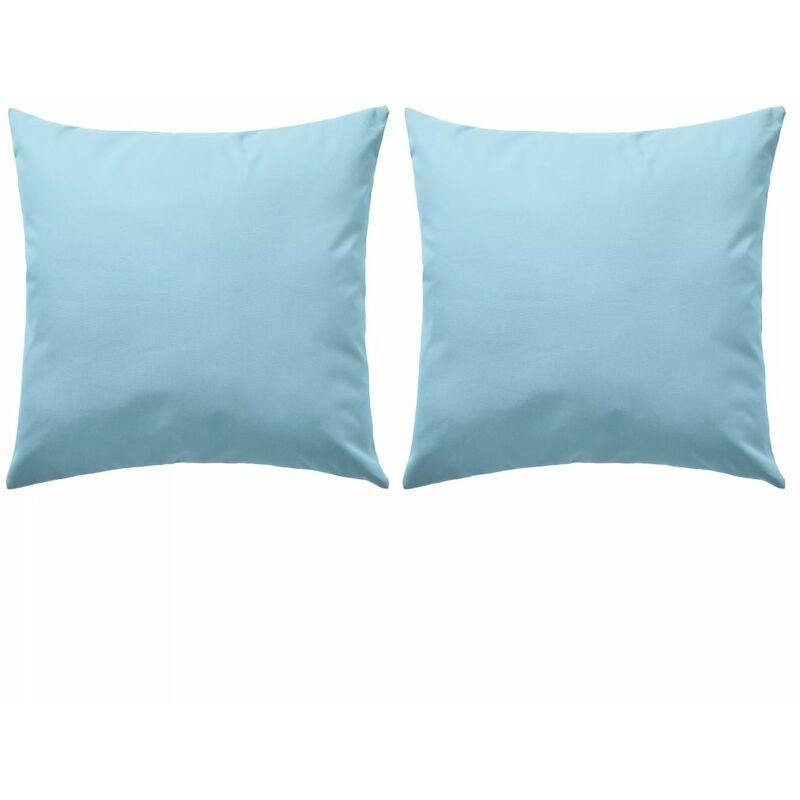 Cuscini da Esterno 2 pz 45x45 cm Celesti VD01456 - Hommoo
