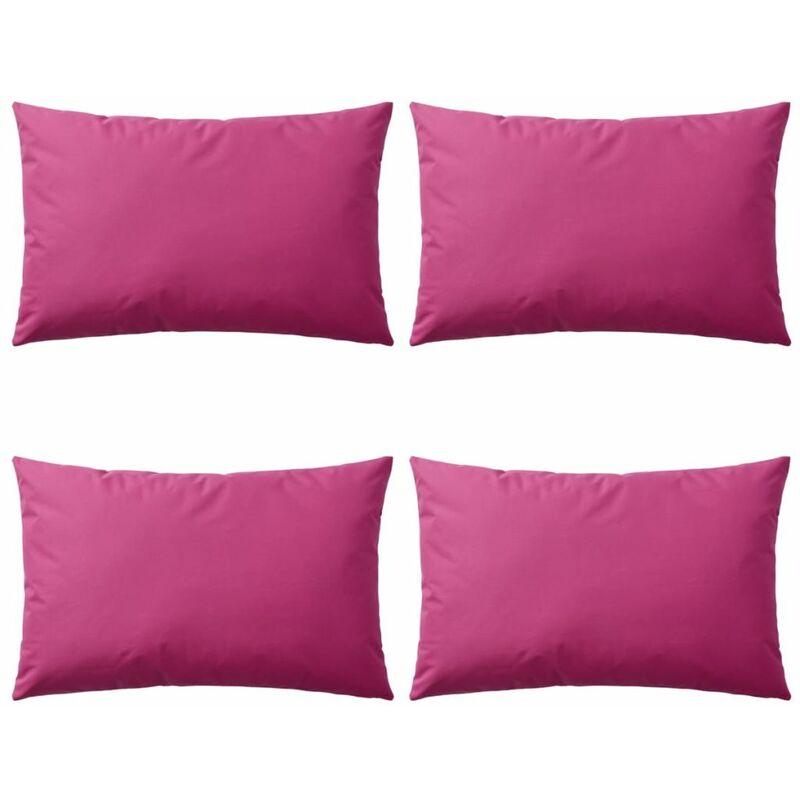 Hommoo Cuscini da Esterno 4 pz 60x40 cm Rosa VD01455 Hommoo Cuscini da Esterno 4 pz 60x40 cm Rosa VD01455