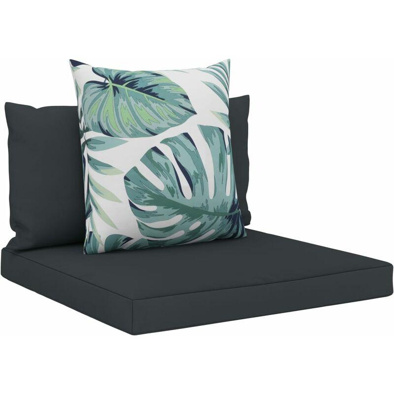 Cuscini per Divani su Pallet 3 pz Antracite in Tessuto VD45933 - Hommoo