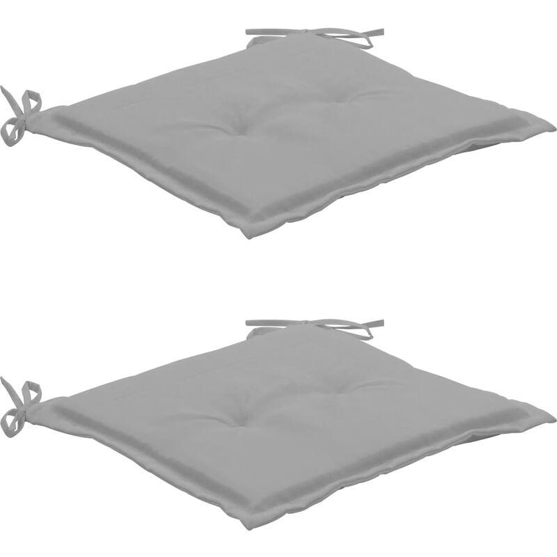 Hommoo Cuscini per Sedia da Giardino 2 pz Grigi 50x50x3 cm VD46026