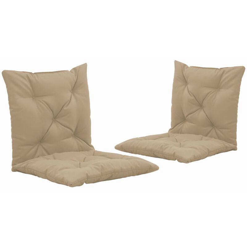 Cuscini per Sedie a Dondolo 2 pz Beige 50 cm in Tessuto VD46066 - Hommoo