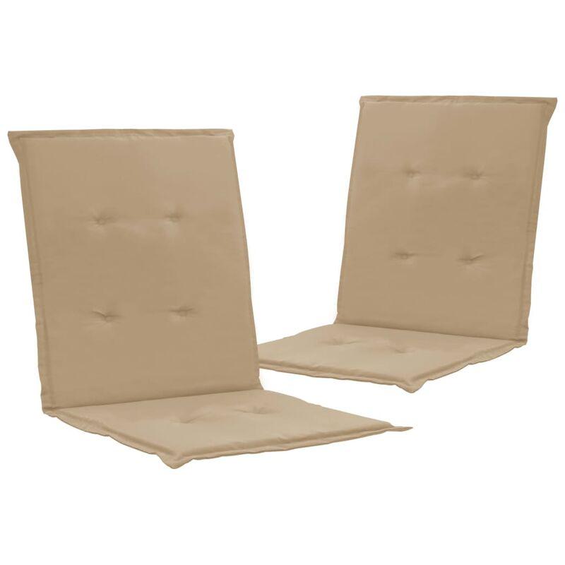 Cuscini per Sedie da Giardino 2 pz Beige 100x50x3 cm VD53082 - Hommoo