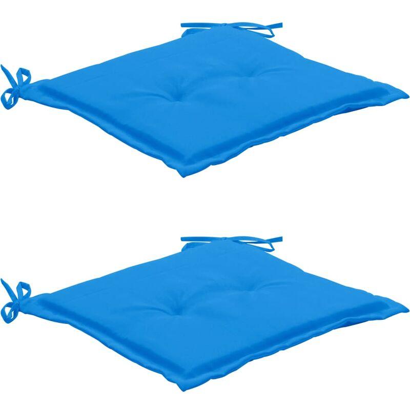 Hommoo Cuscini per Sedie da Giardino 2 pz Blu 50x50x3 cm VD46030