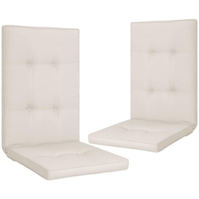 Cuscini per Sedie da Giardino 2 pz Crema 120x50x5 cm VD53050 - Hommoo