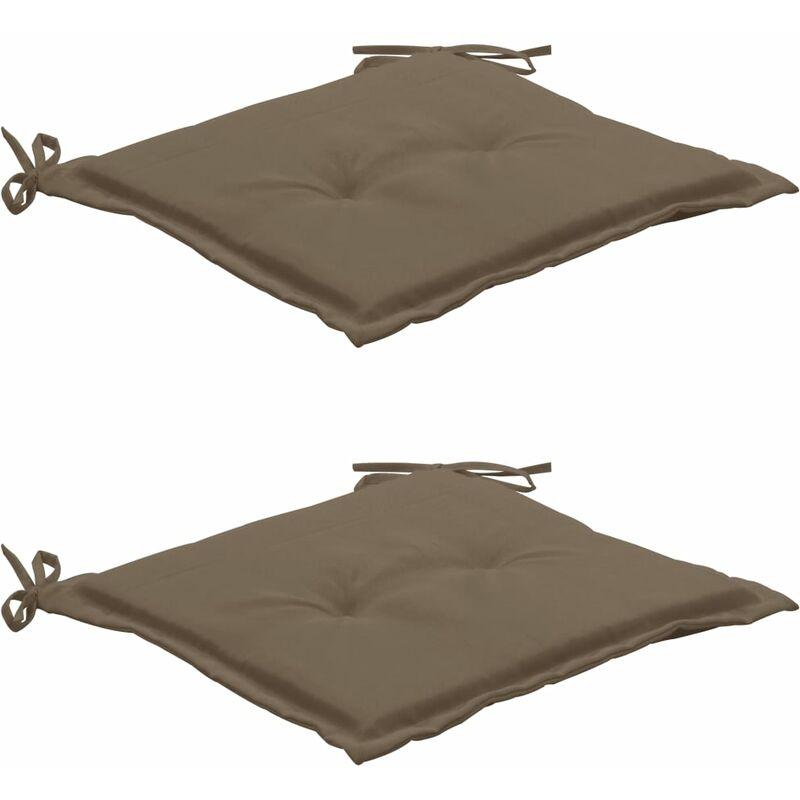 Hommoo Cuscini per Sedie da Giardino 2 pz Grigio Talpa 50x50x3 cm VD46033