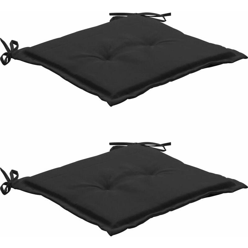 Hommoo Cuscini per Sedie da Giardino 2 pz Neri 50x50x3 cm VD46032