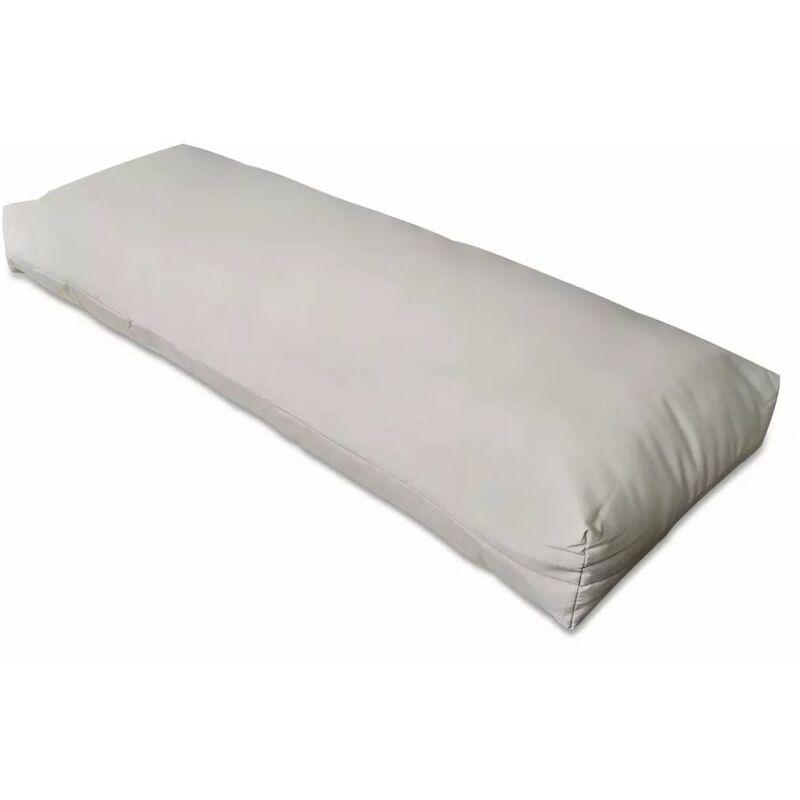 Cuscino di Appoggio Imbottito Bianco Sabbia 120 x 40 x 10 cm VD24132 - Hommoo