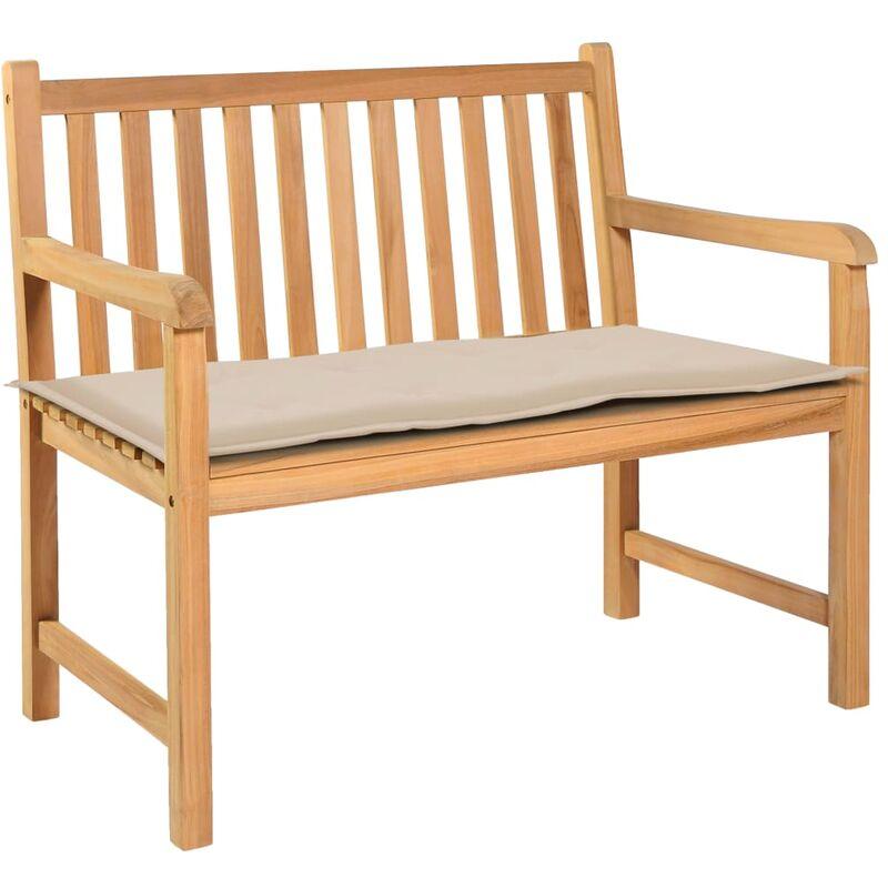 Hommoo Cuscino per Panca da Giardino Crema 100x50x3 cm VD25150