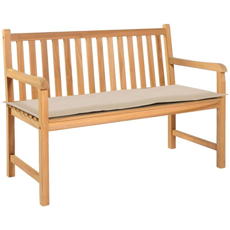 Hommoo Cuscino per Panca da Giardino Crema 120x50x3 cm VD25151