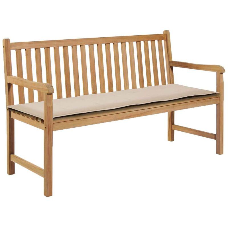 Hommoo Cuscino per Panca da Giardino Crema 150x50x3 cm VD25152 Hommoo Cuscino per Panca da Giardino Crema 150x50x3 cm VD25152