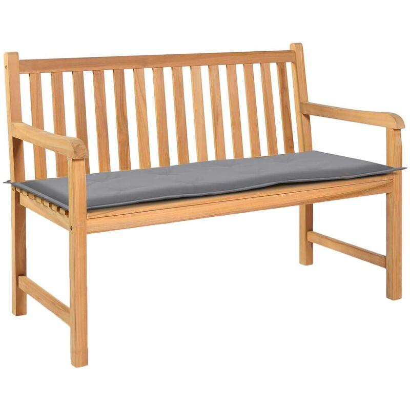 Hommoo Cuscino per Panca da Giardino Grigio 120x50x3 cm VD25147