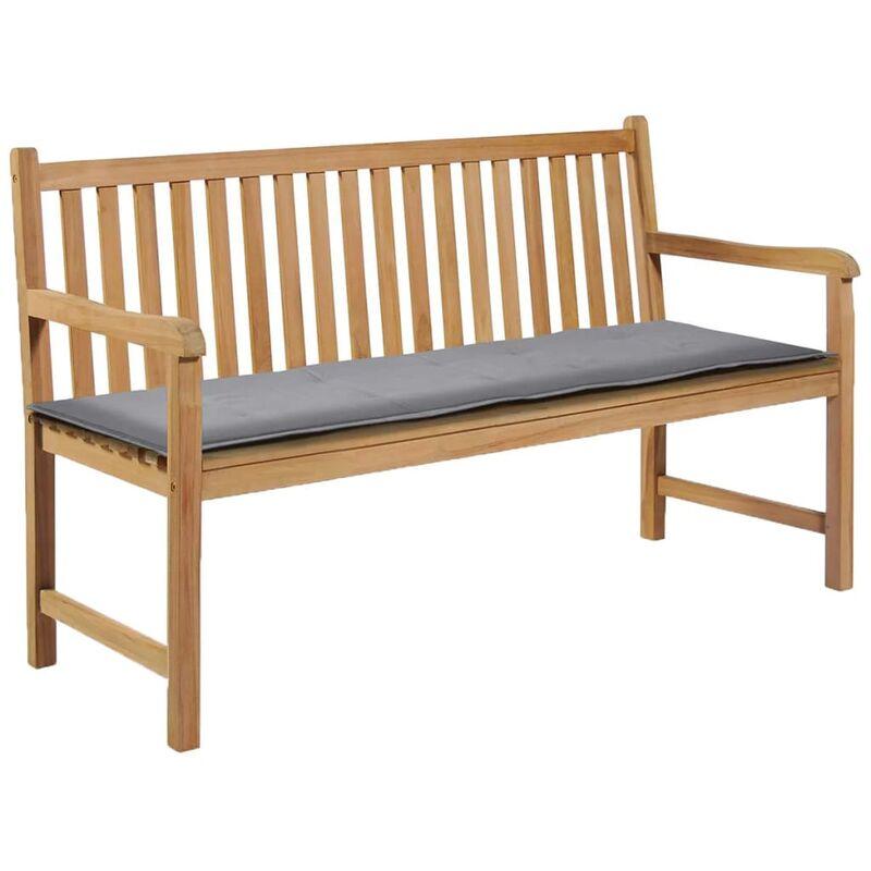 Hommoo Cuscino per Panca da Giardino Grigio 150x50x3 cm VD25148
