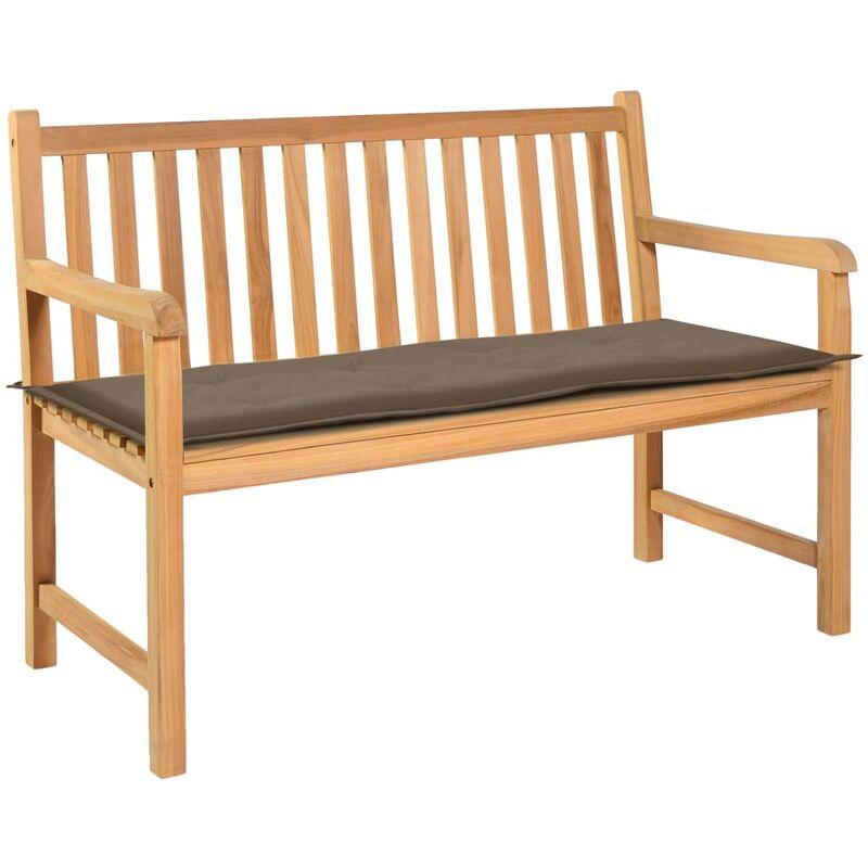 Hommoo Cuscino per Panca da Giardino Grigio Talpa 120x50x3 cm VD46050