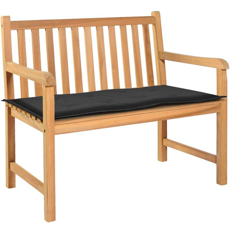 Hommoo Cuscino per Panca da Giardino Nero 120x50x3 cm VD46046