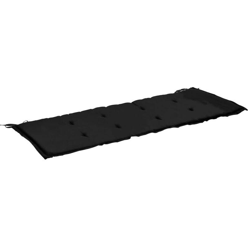 Hommoo Cuscino per Panca da Giardino Nero e Grigio 120x50x3 cm VD46058