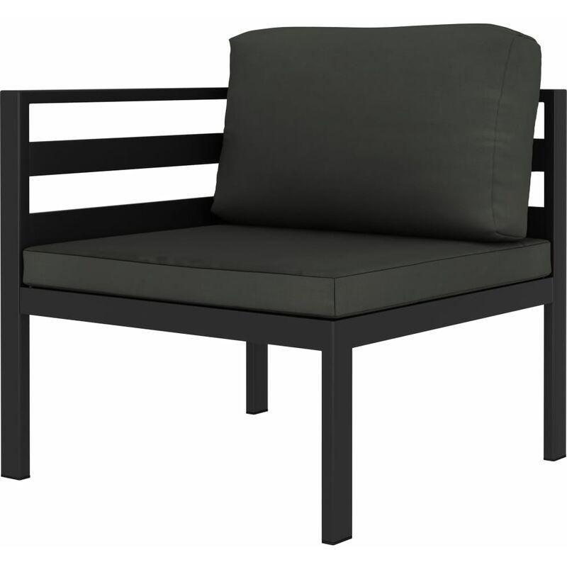 Divano Angolare Modulare 1 pz con Cuscini Alluminio Antracite VD53305 - Hommoo
