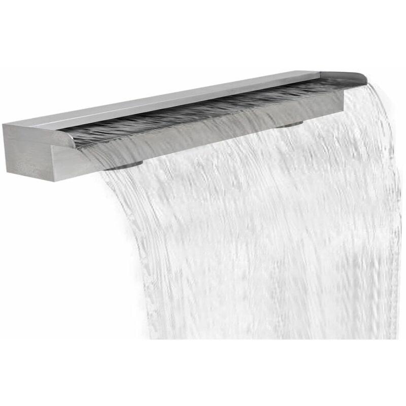 Fontana a Cascata per Giardino Rettangolare Acciaio Inox 150 cm VD24221 - Hommoo Fontana a Cascata per Giardino Rettangolare Acciaio Inox 150 cm VD24221 - Hommoo